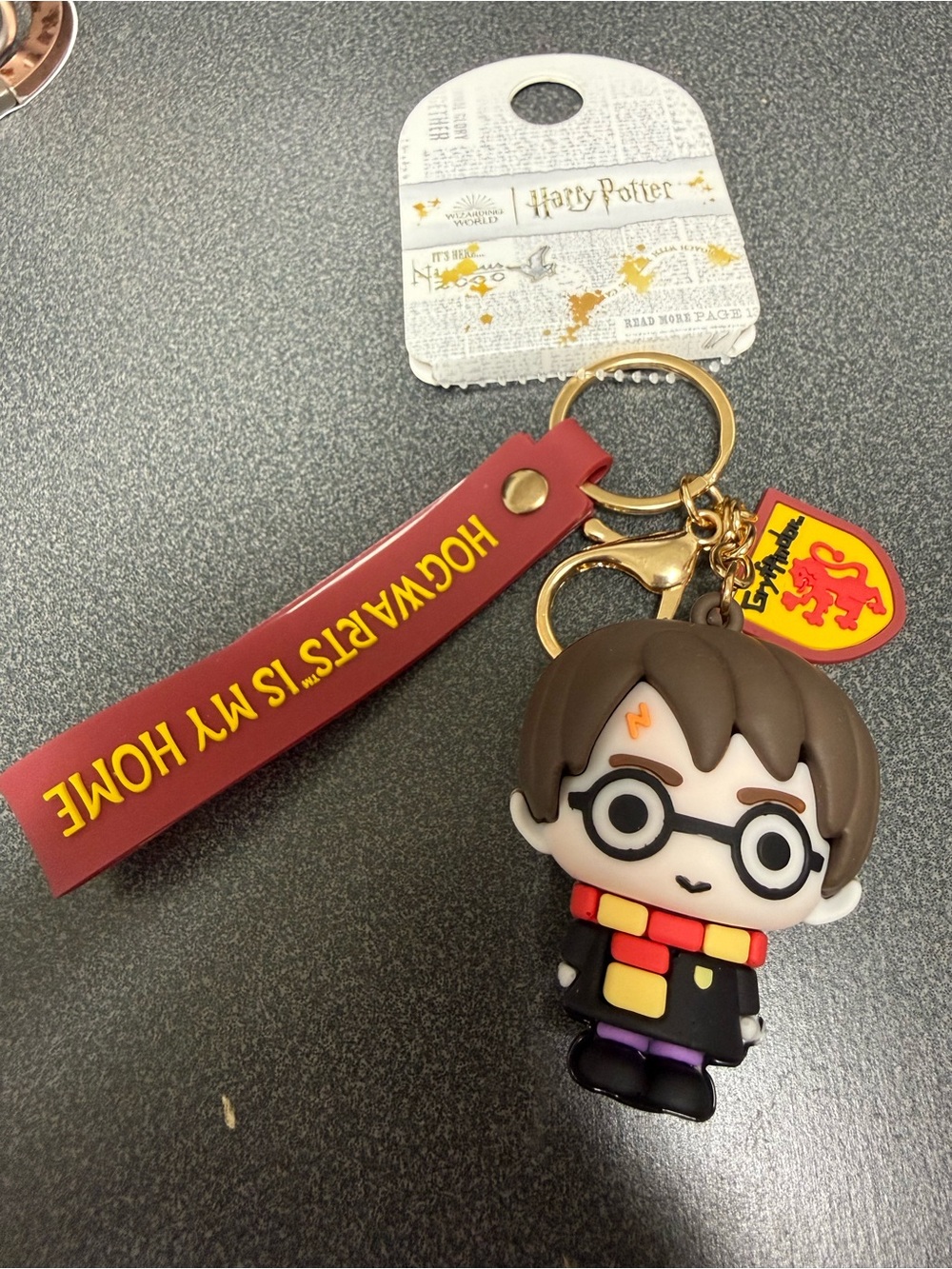 Warner Bros. Harry Potter Red and Yellow Gryffindor Charm Keychain Wristlet *NWT